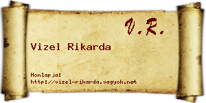 Vizel Rikarda névjegykártya